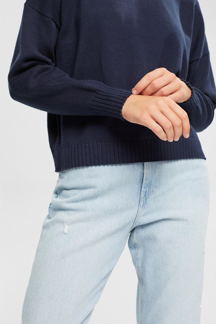Pullover a maglia Relaxed Fit, NAVY, detail image number 0