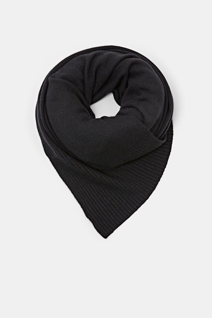 Sciarpa a maglia, LENZING™ ECOVERO™, BLACK, detail image number 0