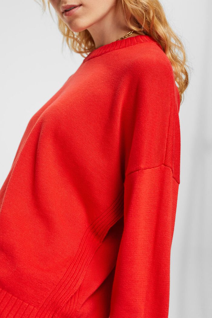 Pullover a maglia Relaxed Fit, RED, detail image number 0