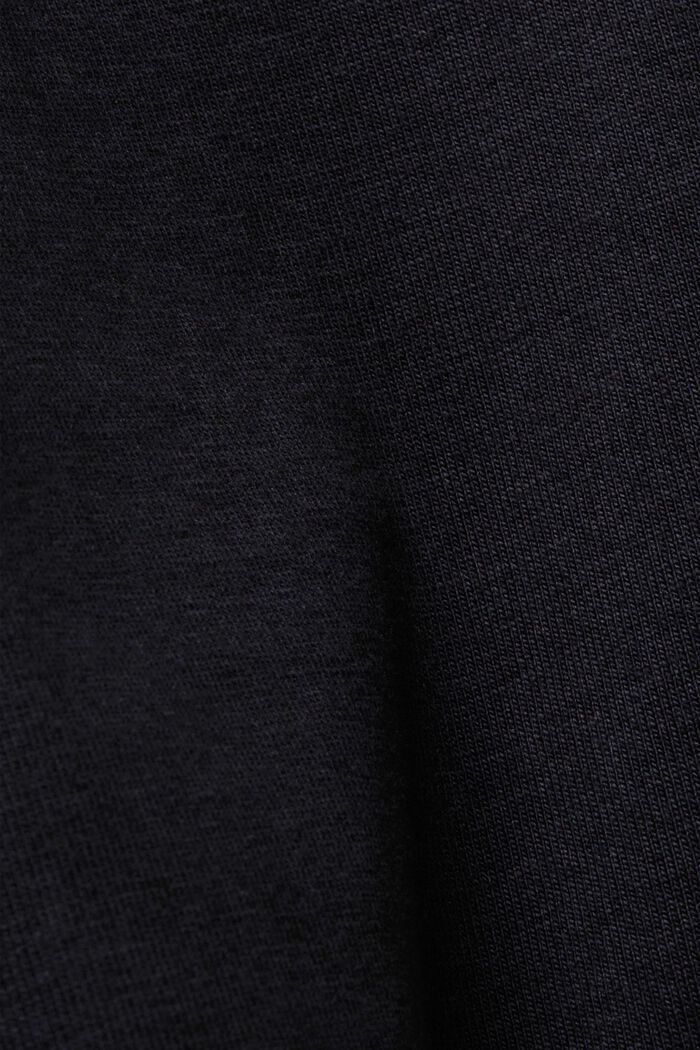 Gonna midi in jersey, cotone sostenibile, BLACK, detail image number 6