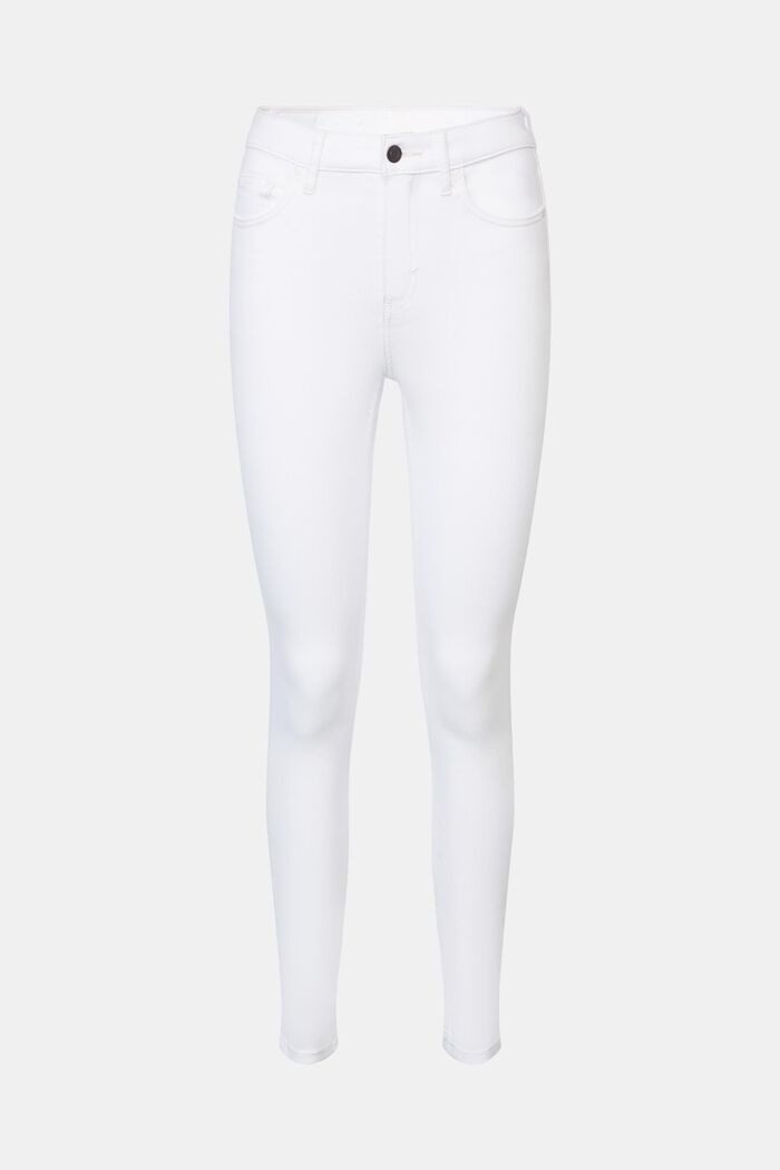 Jeans skinny a vita alta, WHITE, detail image number 7