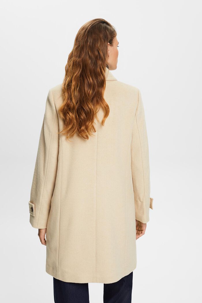 Riciclato: cappotto in misto lana con cachemire, SAND, detail image number 3