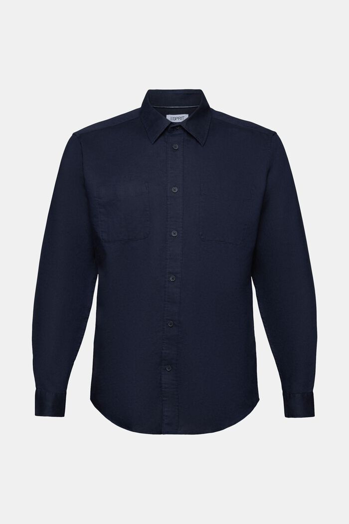 Camicia a maniche lunghe, NAVY, detail image number 6