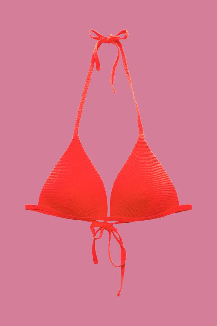 Reggiseno da bikini imbottito a triangolo, RED, detail image number 4