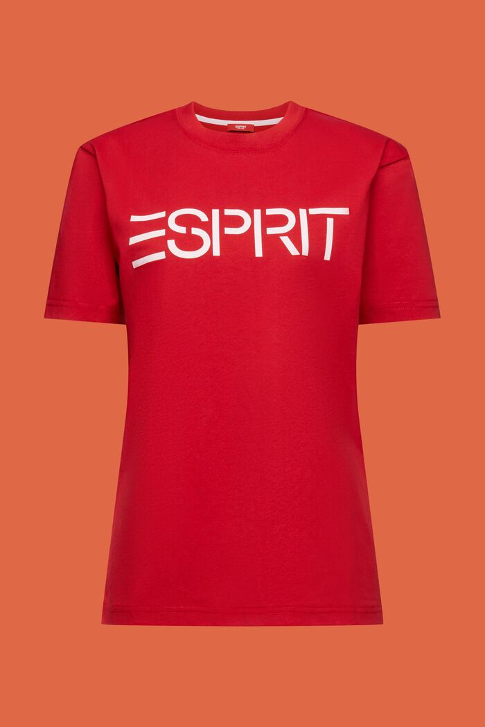 T-shirt unisex in jersey di cotone con logo, RED, detail image number 8
