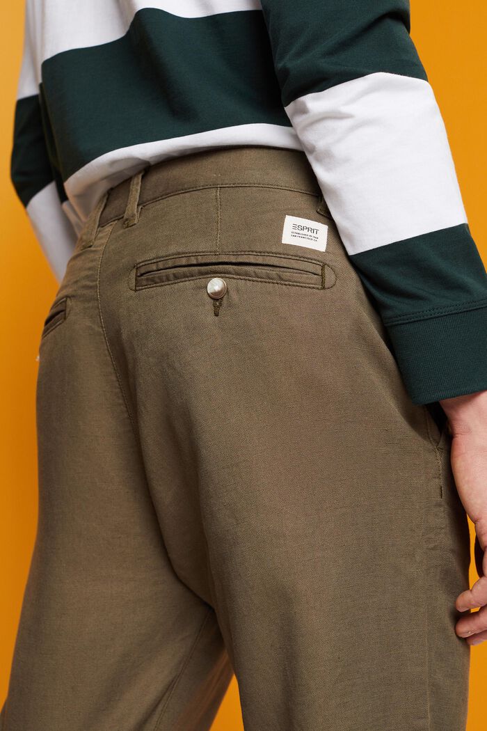 Pantaloncini stile chino, DUSTY GREEN, detail image number 4