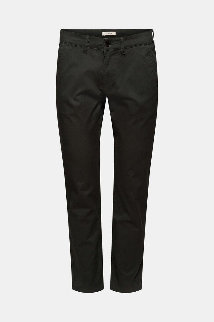 Pantaloni chino stretch, cotone biologico, DARK GREY, detail image number 6