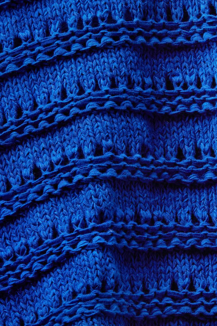 Cardigan a maglia traforata, BRIGHT BLUE, detail image number 4