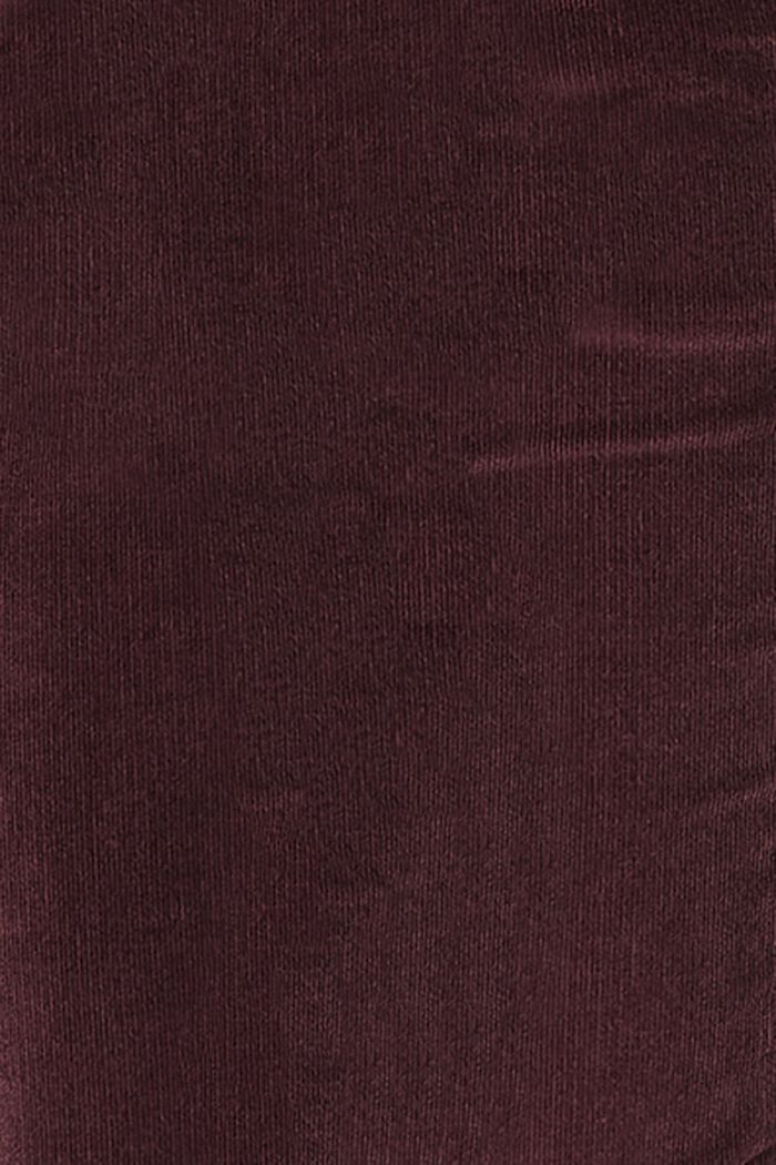 Pantaloni in velluto a coste di cotone stretch con fascia premaman, COFFEE, detail image number 1