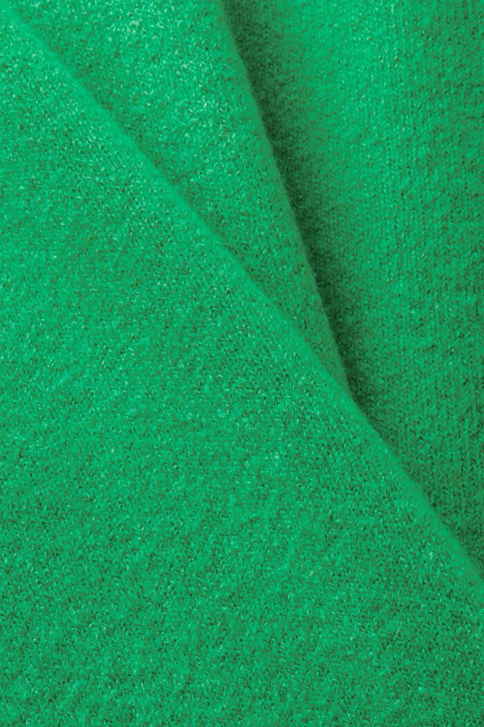 Pullover girocollo in misto lana, GREEN, detail image number 5