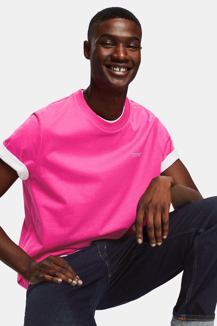 T-shirt unisex con logo, PINK FUCHSIA, detail image number 0
