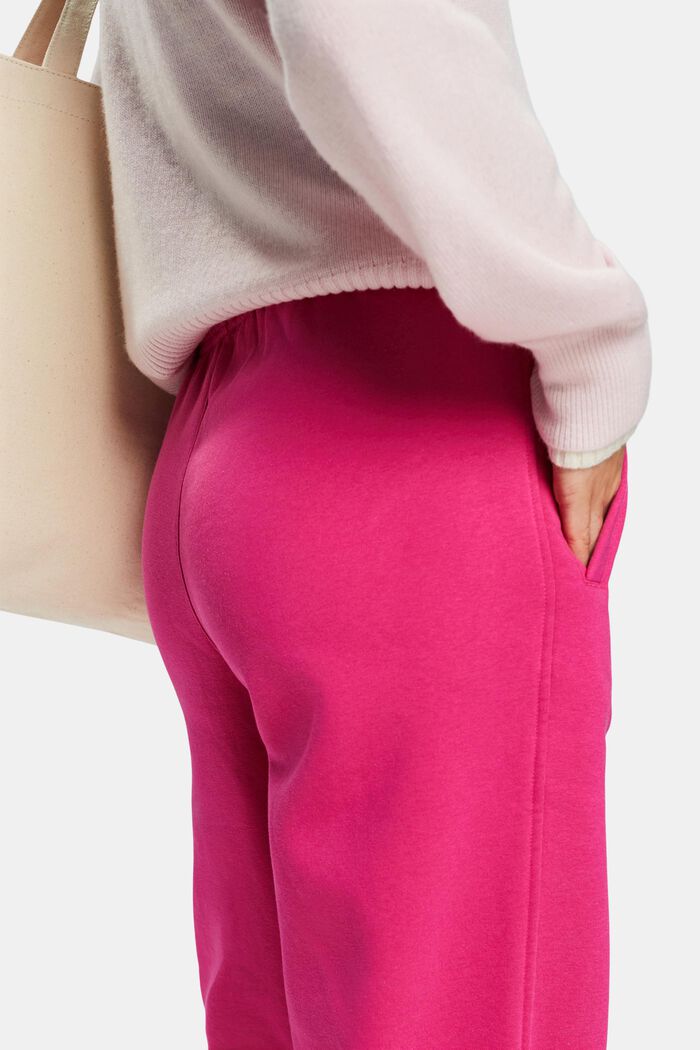 Pantaloni della tuta con logo in pile di cotone, unisex, PINK FUCHSIA, detail image number 2