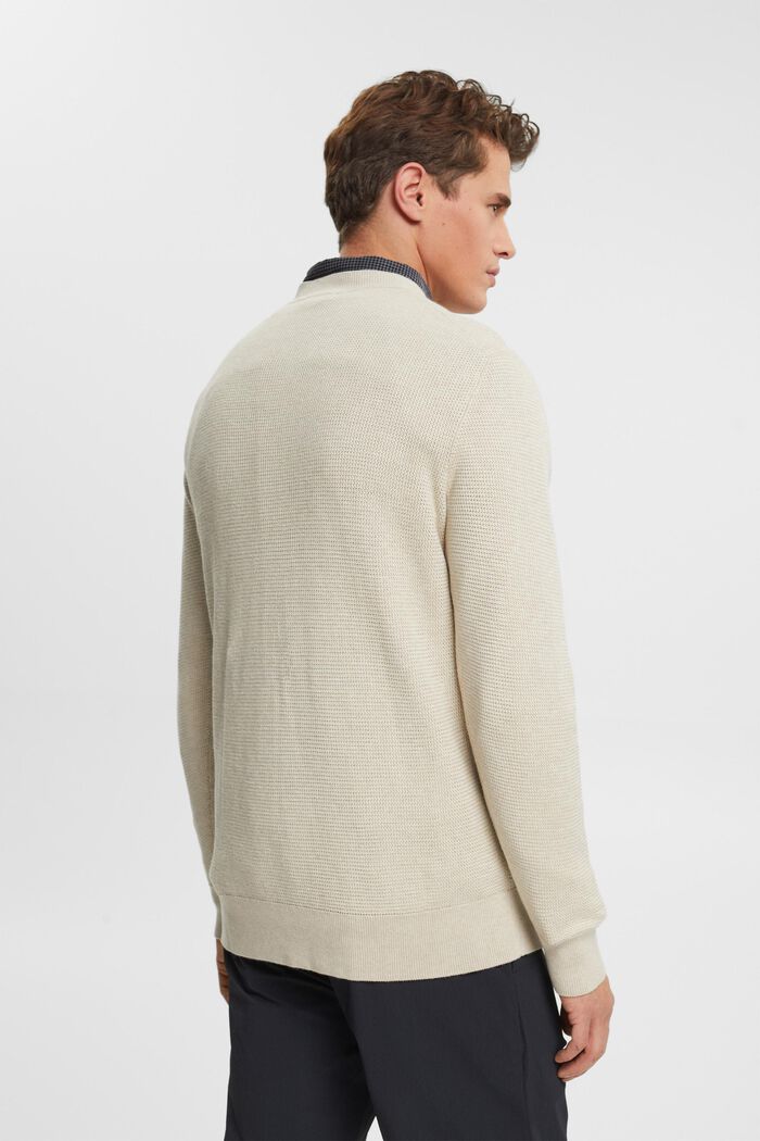 Maglione a righe, LIGHT TAUPE, detail image number 3