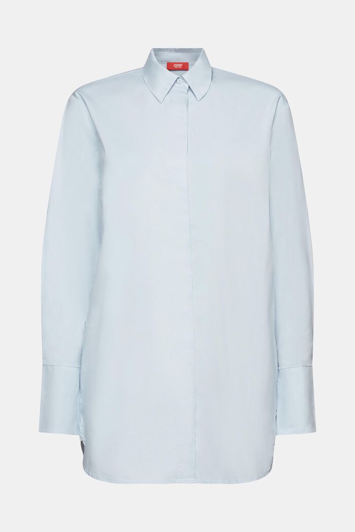 Camicia blusata dal taglio ampio, LIGHT BLUE, detail image number 7
