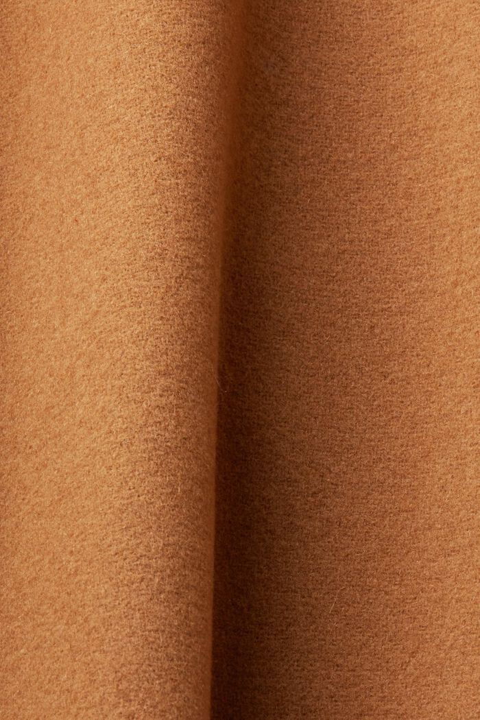 In materiale riciclato: cappotto in misto lana, CARAMEL, detail image number 6