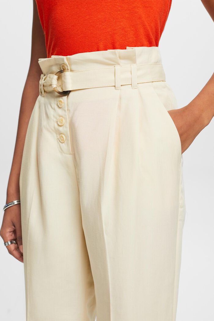 Mix and Match Pantaloni culotte cropped, vita alta, SAND, detail image number 4