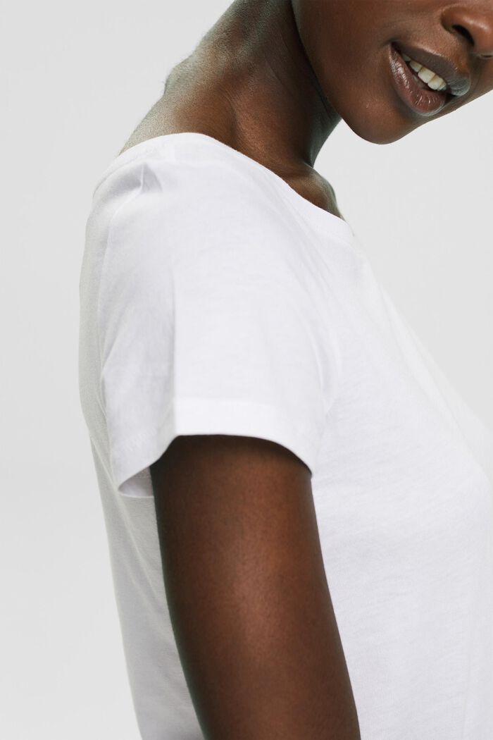 Confezione doppia: t-shirt basic in misto cotone biologico, WHITE, detail image number 0