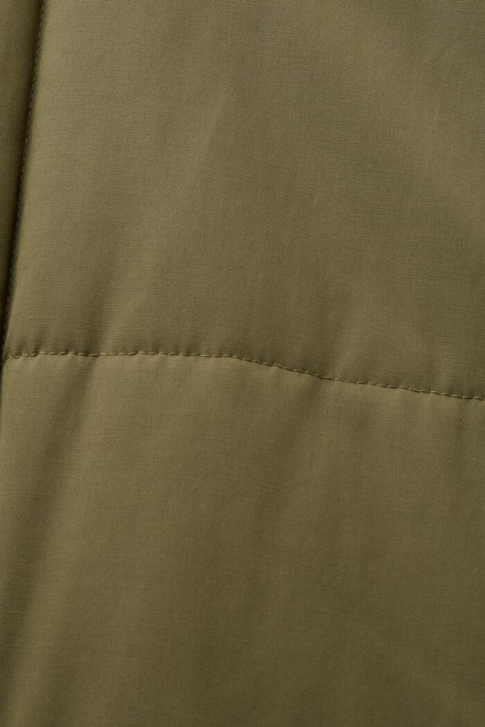 Riciclato: cappotto trapuntato con fodera in pile, KHAKI GREEN, detail image number 5