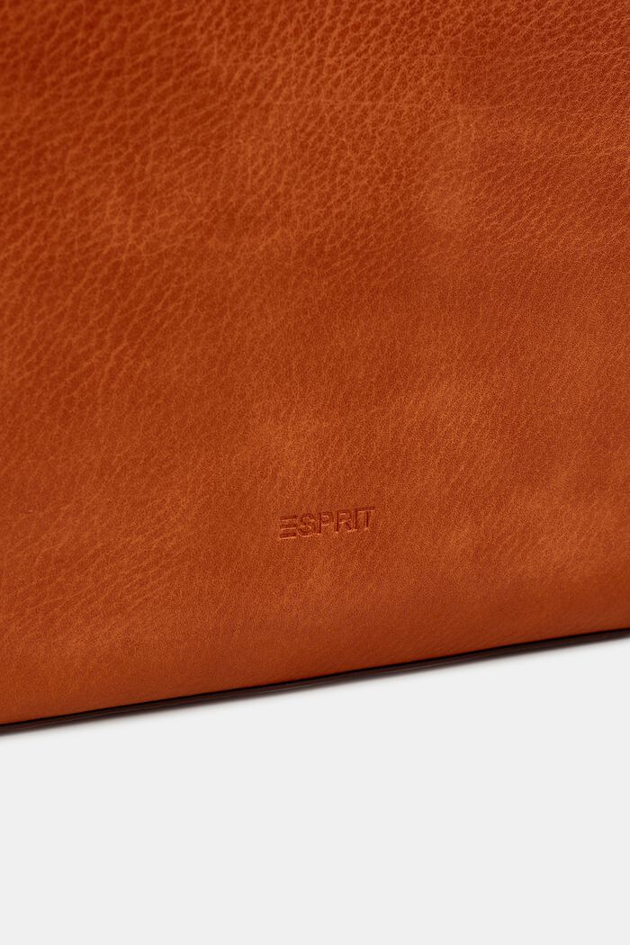 Borsa a tracolla in similpelle, RUST BROWN, detail image number 2