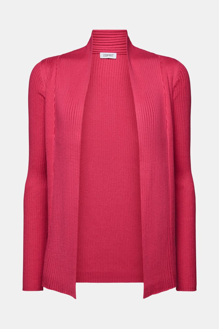 Cardigan in maglia a coste, PINK FUCHSIA, detail image number 6