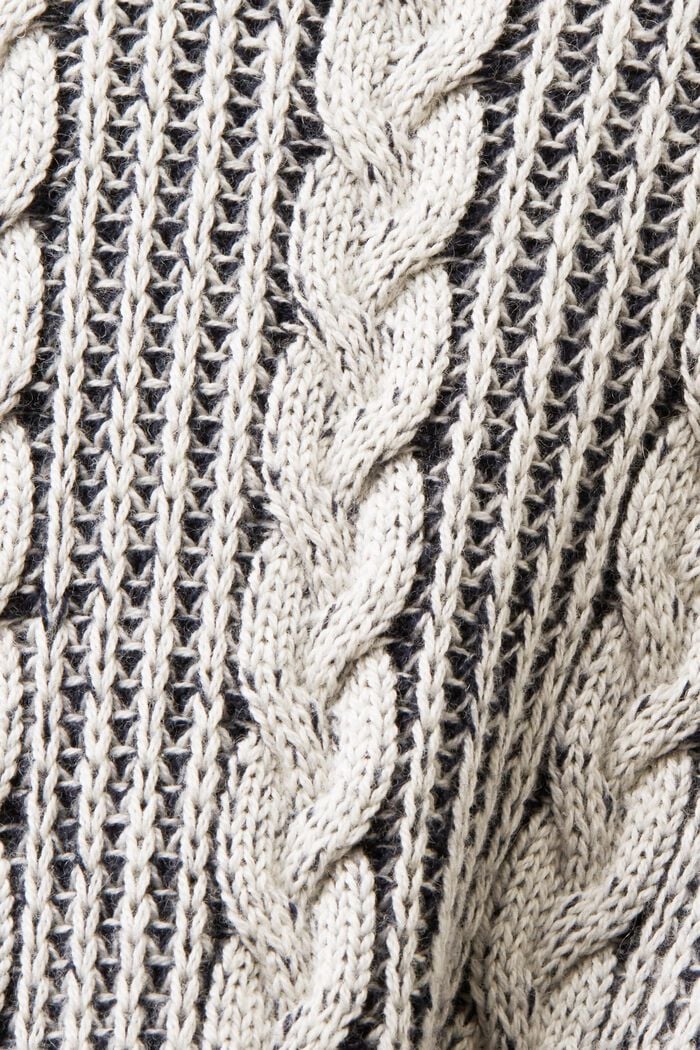 Pullover a girocollo in maglia intrecciata, NAVY, detail image number 6