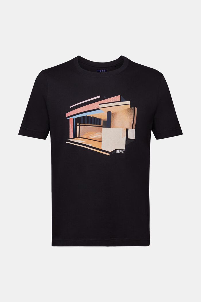 T-shirt con stampa grafica, BLACK, detail image number 7