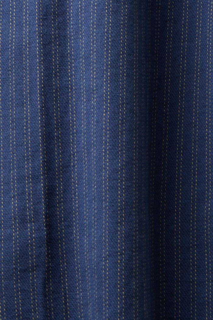 Camicia in flanella di cotone a righe gessate, GREY BLUE, detail image number 6