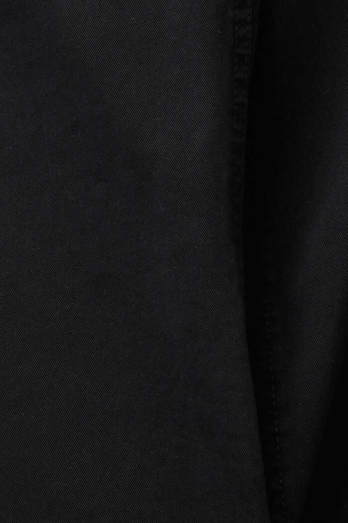 Pantaloni stretch a vita media cropped, BLACK, detail image number 7
