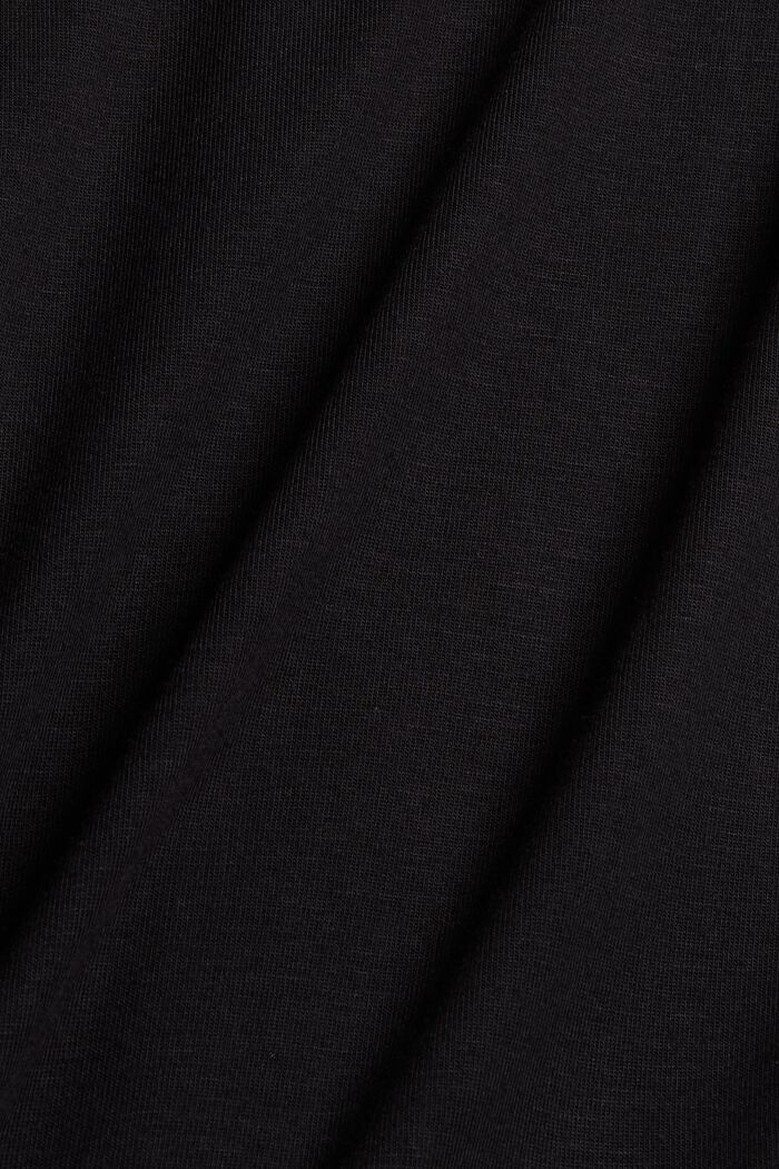 Maglia del pigiama in LENZING™ ECOVERO™, BLACK, detail image number 4