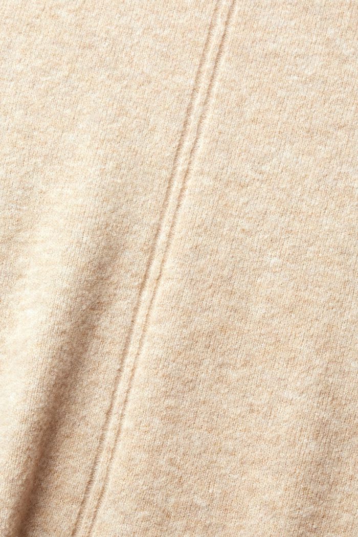 Con lana: pullover soffice con collo alto, SAND, detail image number 1