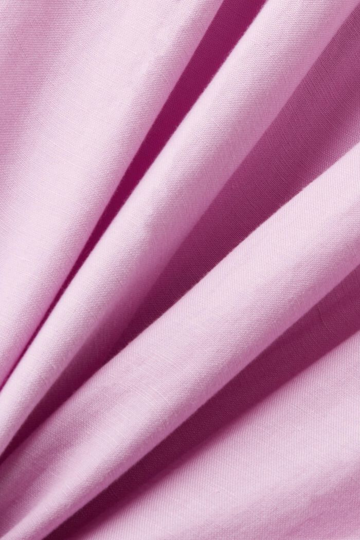 Blusa in misto lino, LILAC, detail image number 5