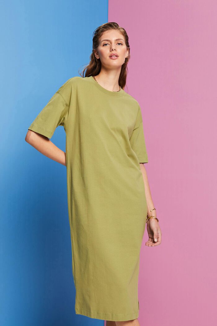 Abito a t-shirt midi, PISTACHIO GREEN, detail image number 0