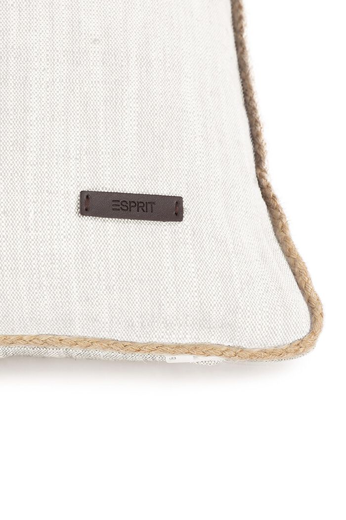 Fodera per cuscino decorativo in misto lino e cotone, BEIGE, detail image number 1