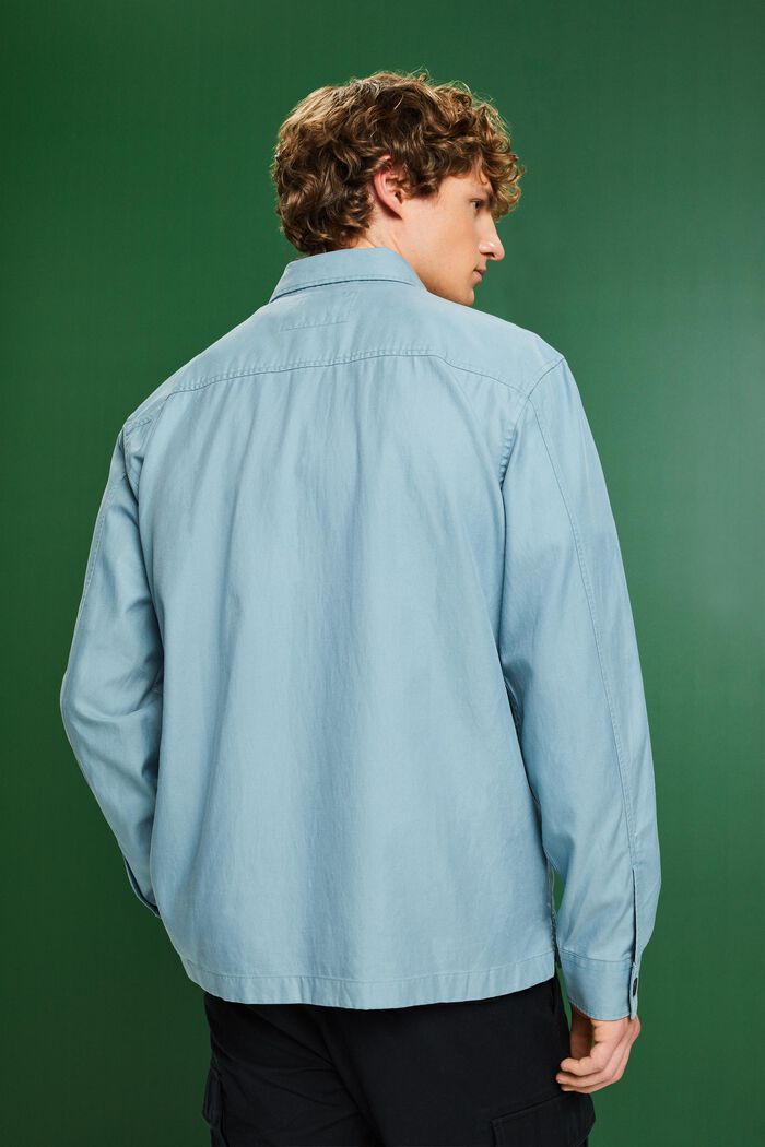 Camicia button-down in twill, TEAL BLUE, detail image number 2