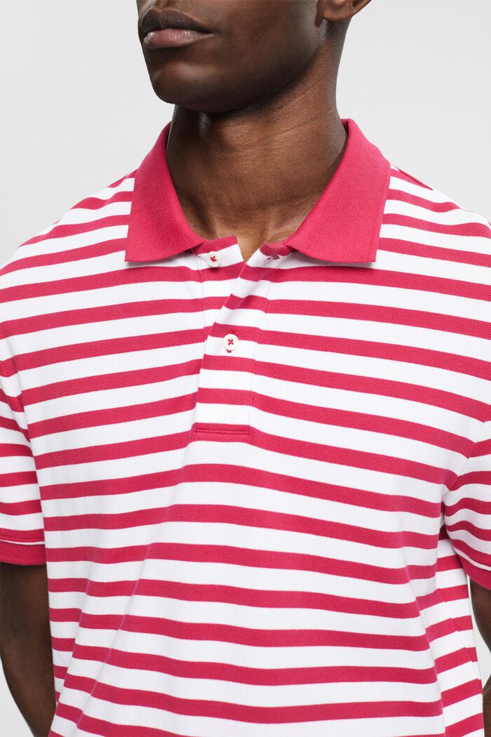 Polo a righe Slim Fit, DARK PINK, detail image number 2