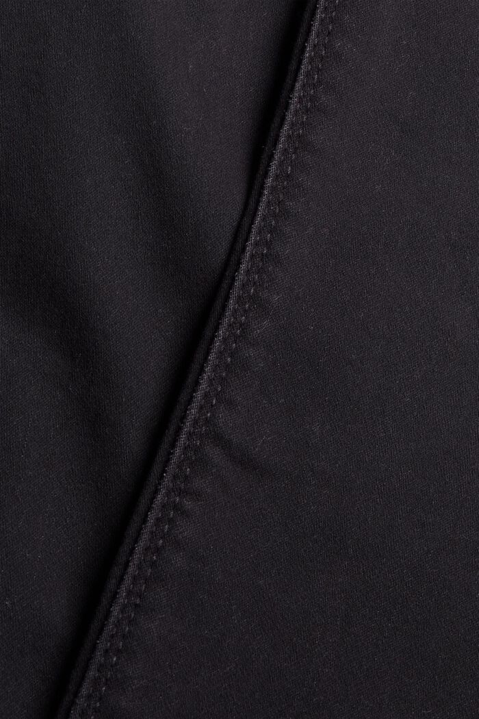 Jeans comodi stile jogger in denim nero, BLACK DARK WASHED, detail image number 4