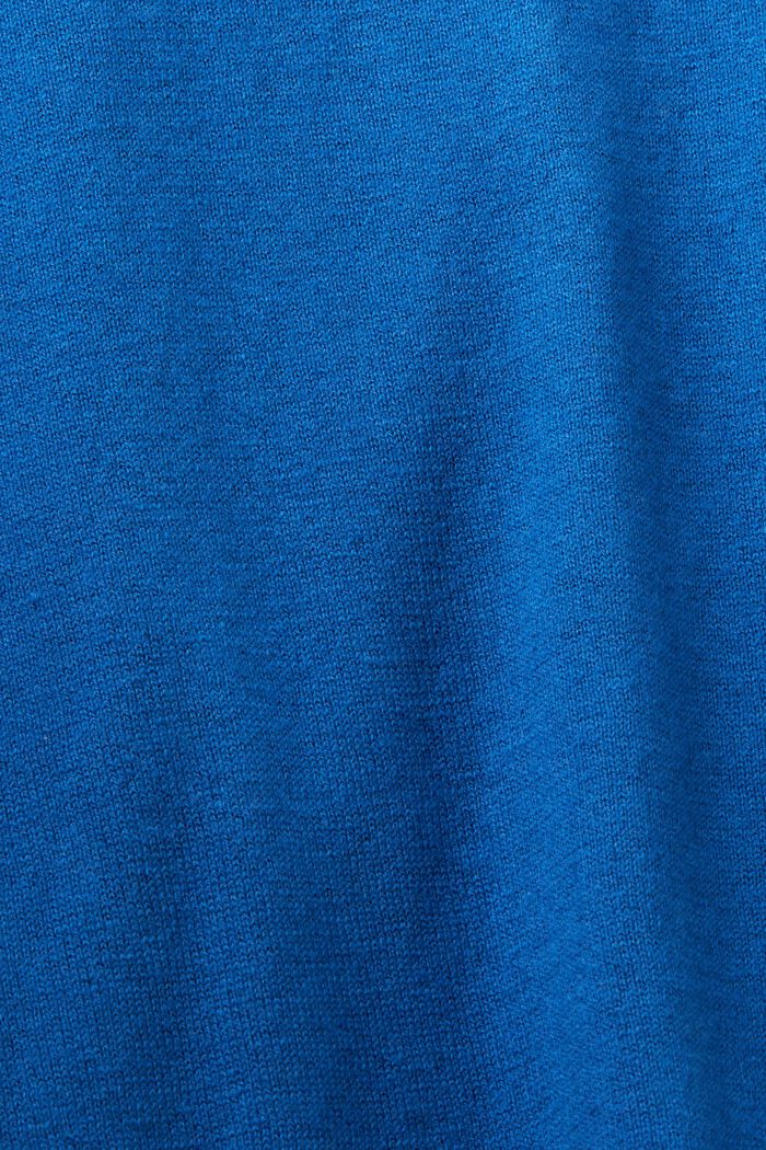 Pullover a manica corta con cashmere, BRIGHT BLUE, detail image number 4