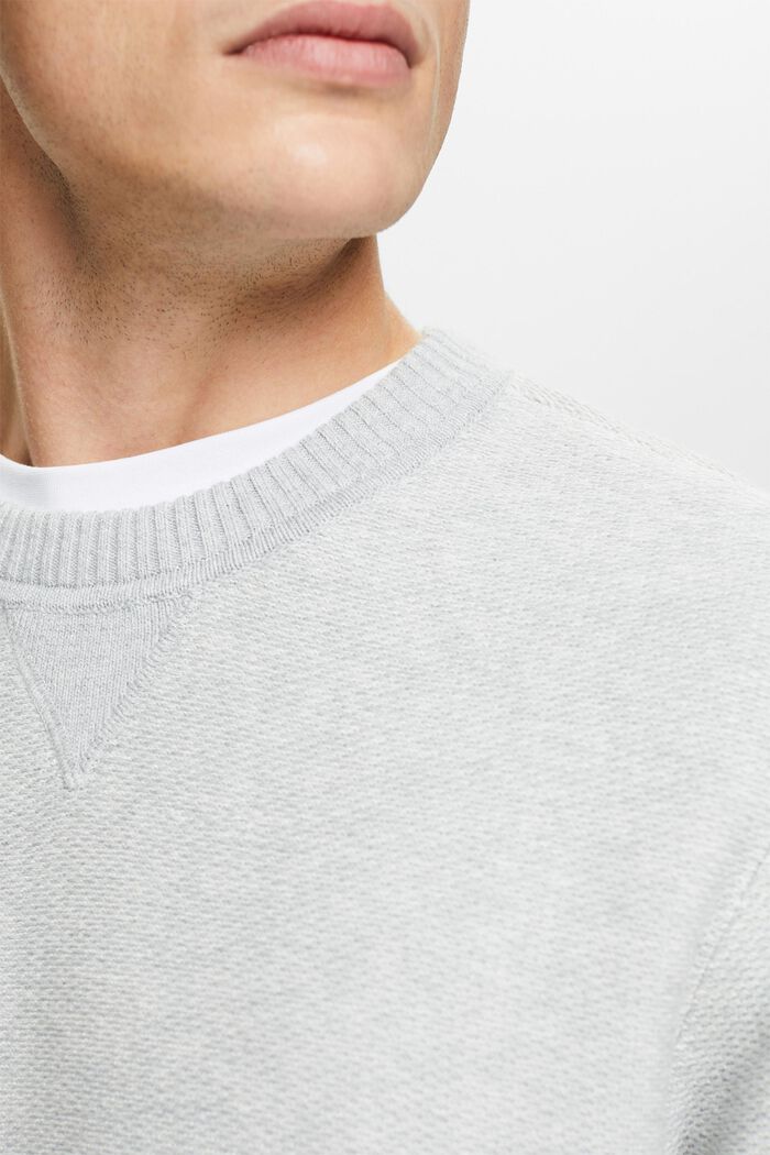 Pullover girocollo a manica corta, LIGHT GREY, detail image number 3