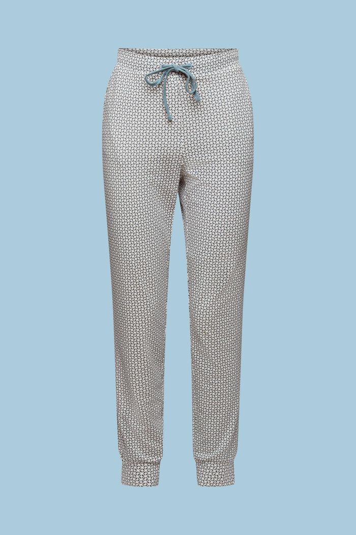Pantaloni da pigiama in jersey stampati, TEAL BLUE, detail image number 5