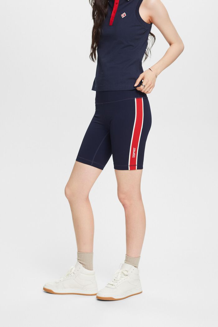 Pantaloncini da ciclista a righe, NAVY, detail image number 0