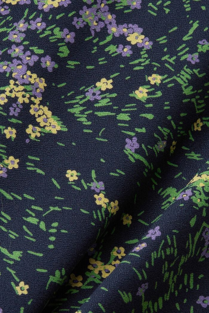Blusa in cotone con stampa floreale, NAVY, detail image number 5