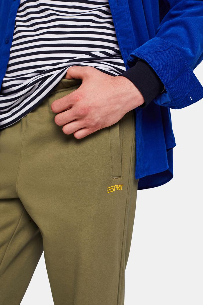 Pantaloni della tuta con logo in pile, OLIVE, detail image number 2