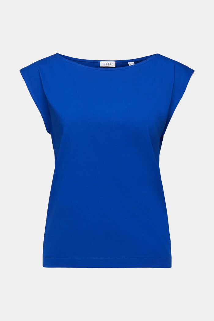T-shirt con scollo a barchetta, BRIGHT BLUE, detail image number 5