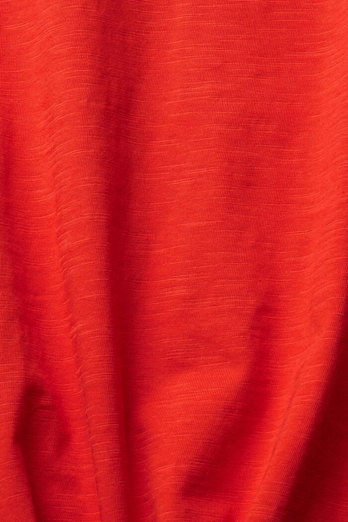Maglia a maniche lunghe in cotone, ORANGE RED, detail image number 1