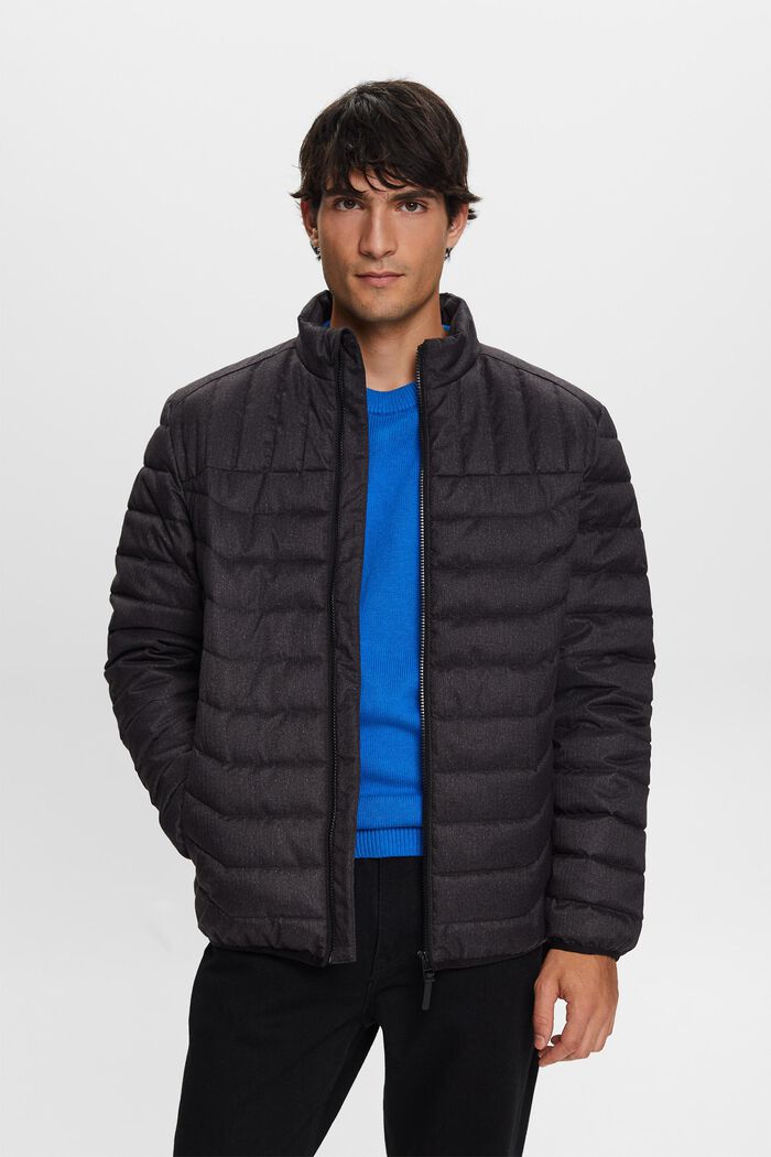 Riciclato: giacca in piumino leggero, ANTHRACITE, detail image number 0