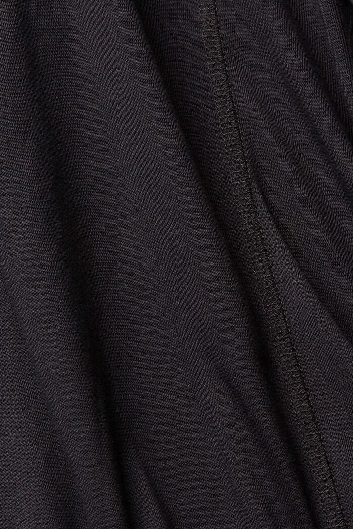 Maglia a maniche lunghe con cappuccio, LENZING™ ECOVERO™, BLACK, detail image number 1