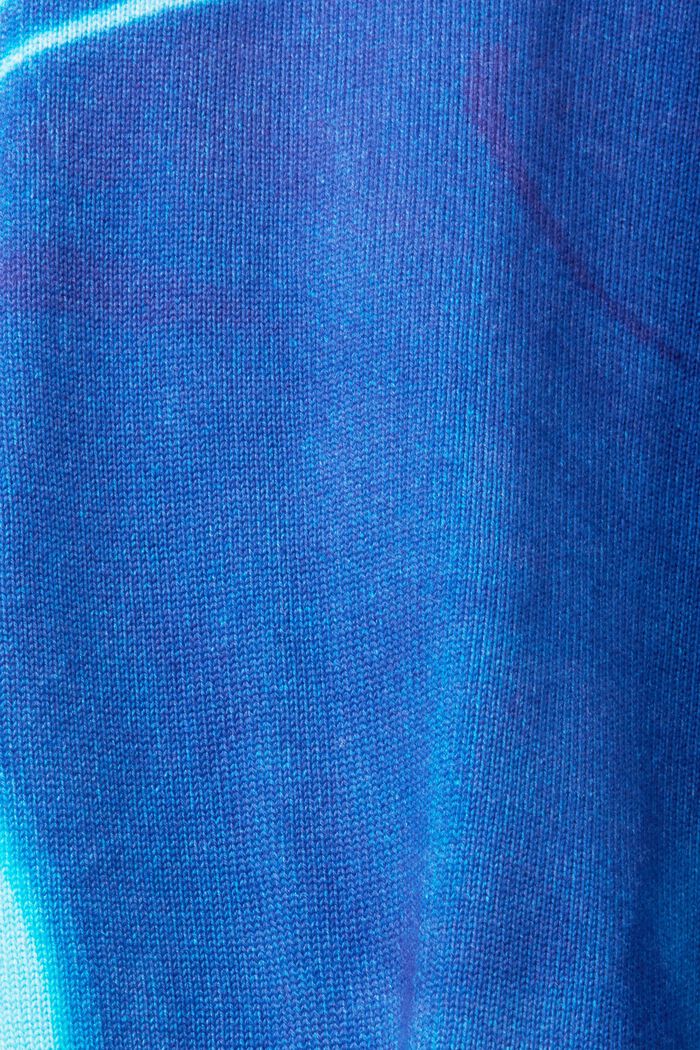 Pullover in cotone intessuto con motivo allover, BLUE, detail image number 5