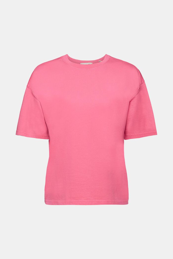 T-shirt in cotone con lavaggio acido, PINK FUCHSIA, detail image number 6