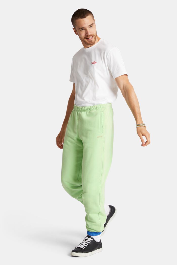 Pantaloni della tuta con logo in pile, LIGHT GREEN, detail image number 1