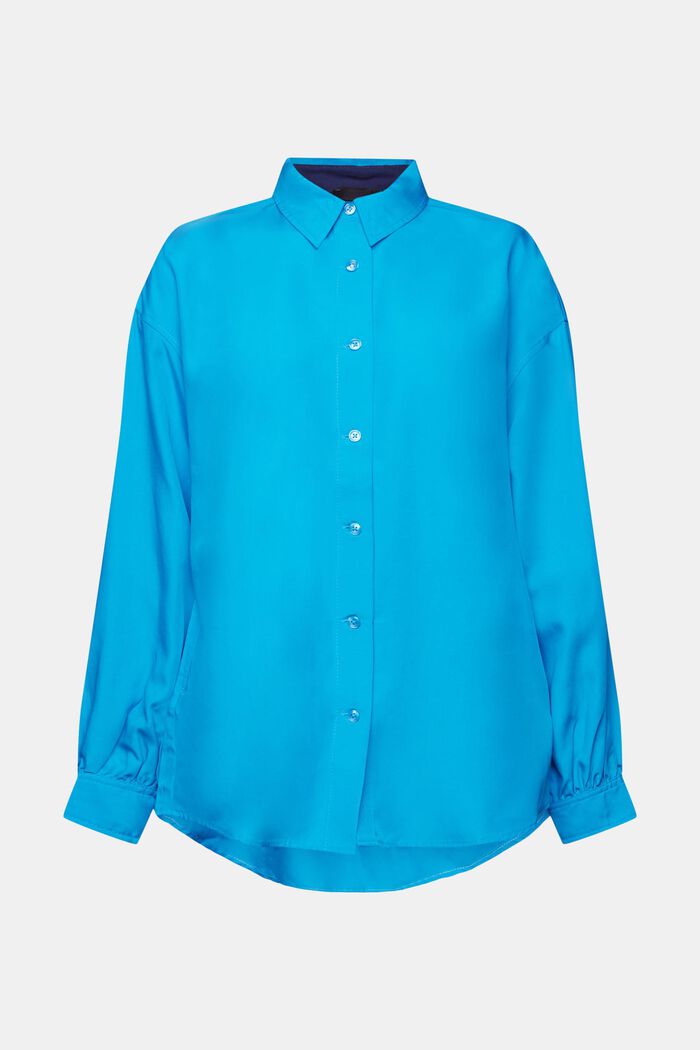 Camicia blusata oversize, BLUE, detail image number 6
